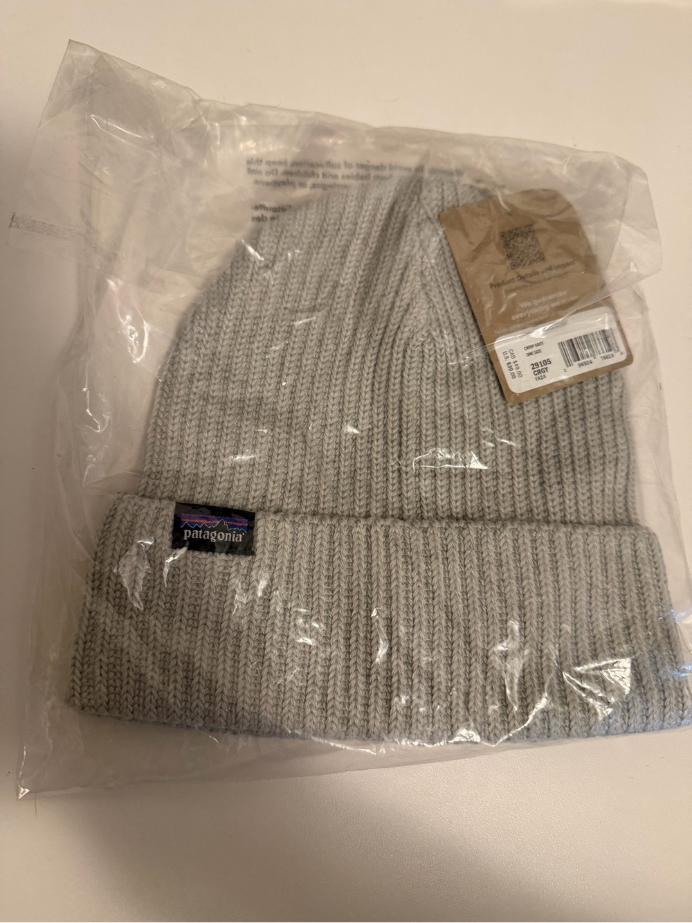 Patagonia Fisherman’s Roller Beanie Crisp Grey One Size